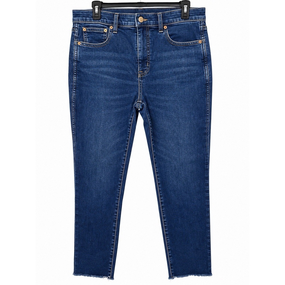 J.Crew Classic Vintage Jeans Women's 29 US Size 8 Dark Wash Raw Hem